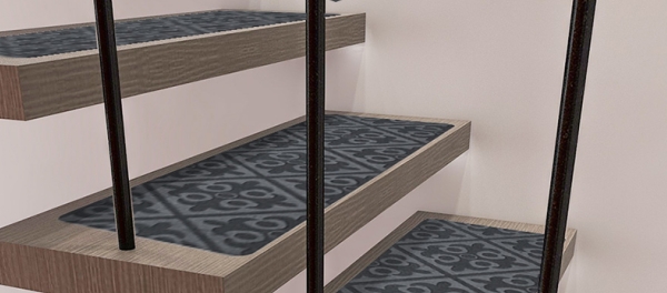 계단 매트 디스플레이 다이어그램