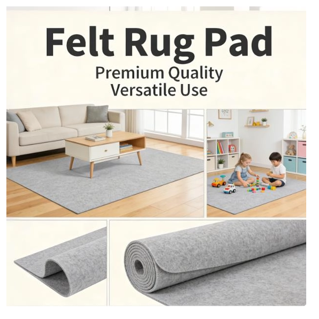 모든 장면 선택 기준에 대한 펠트 러그 패드 밀도/두께 적응