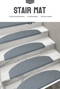 계단 패드 계단용 트레드 카펫 자체 접착식 계단 트레드 매트 반원 스텝 카펫 미끄럼 방지 패드 여러 색상 플로어 러너